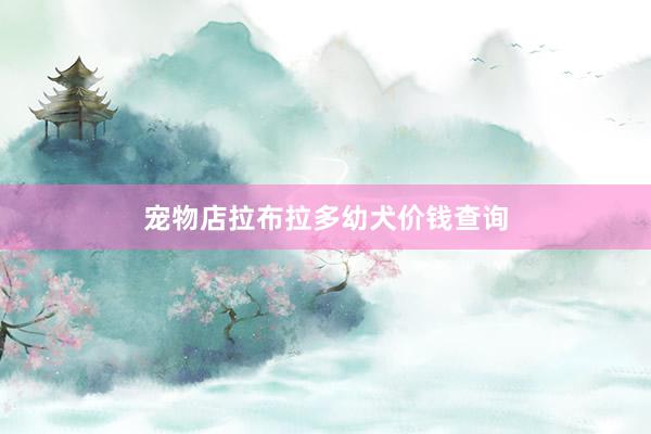 宠物店拉布拉多幼犬价钱查询