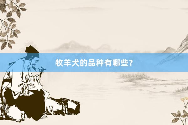 牧羊犬的品种有哪些？